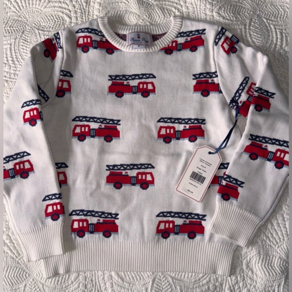 New CLASSIC PREP CHILDRENSWEAR
Boy's Charlie Firetruck Crewneck sz: 8
